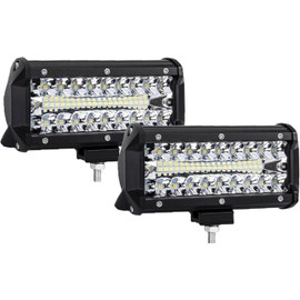 7 inch LED Light Bar,150W 25,000LM Offroad Fog/Driving Lights LED Tractor Lights with Spot Flood Combo Beam, LED Work Lights for Truck Boat ATV UTV, 2 Pcs (White)