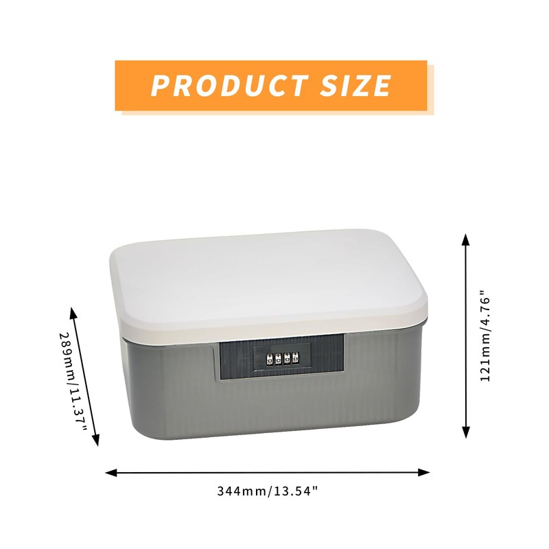AnRui 4.2 Gallon Lockable Storage Container Bin, Portable Plastic Safe