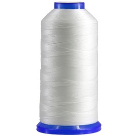 Selric [1300Yards / 26 Colors Available] Tex 90 Bonded Nylon Thread for Leather Sewing 280D/3 T90#92 Heavy Duty Upholstery thread for Leather and Other Heavy Fabric（White）