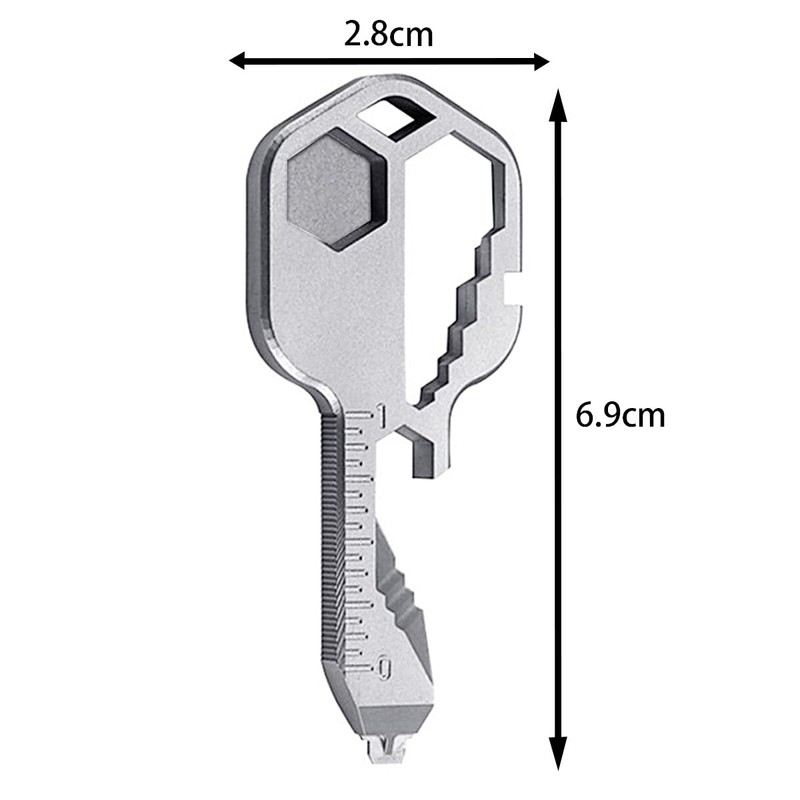 ieron 1pc 24-in-1 Multi-Tool Key Stainless Steel Portable Tool Keychain