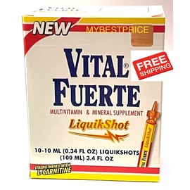 Vital Fuerte LiquikShot Multivitamin & Mineral VITAMINAS Y MINERALES 10 X 10 mL