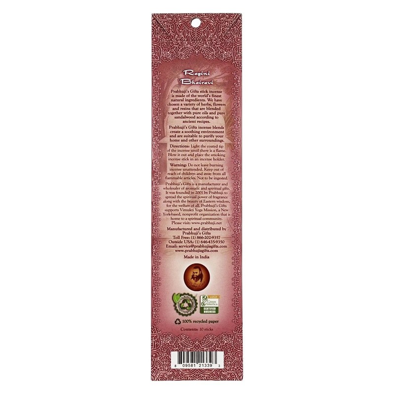 Ramakrishnananda Incense Stick Bhairavi Rose & Vanilla, 10 Ct