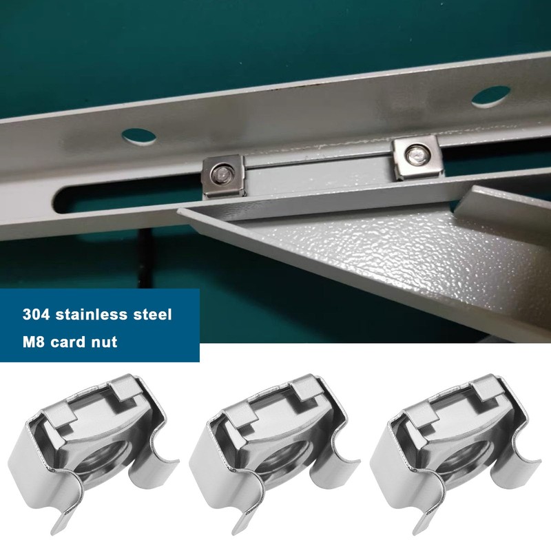 Micro Traders 20pcs M8 Cage Nuts 304 Stainless Steel Nuts