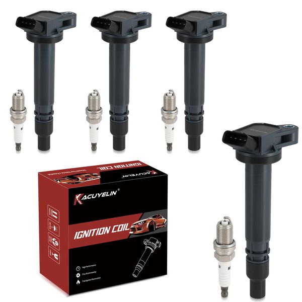 UF507 Ignition Coil Pack and Iridium Platinum Spark Plugs Set
