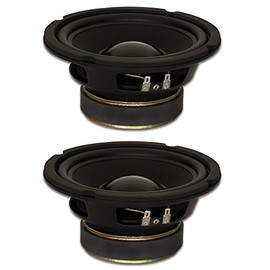 Goldwood Sound, Inc. Stage Subwoofer, Rubber Surround 6.5" Woofers 170 Watts each 8ohm Replacement 2 Speaker Set (GW-6028-2)