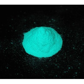 Water Resistant Luminous Powder, 10-30 μm, 1.8 oz (50 g), Teal Color, High Brightness, Long Time, Luminous, Water-Based Solvent Compatible, Smooth Type