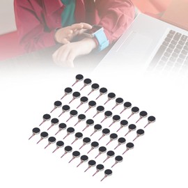 Pack of 50 Mini Vibration Motors DC 3 V 10 x 2.7 mm Anti-Interference Small Lightweight Low Noise Micro Vibration Motor Flat Micro DC Vibration Motor with Coin Button
