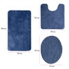 MIFXIN Bathroom Rug Set 3 Pieces Non-Slip Shaggy Soft Mats