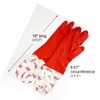 Myungjin Fleece-lined, Long Cuff, Reusable Waterproof Household Dishwashing Non-Slip Cleaning