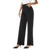 iChosy Womens High Waist Wide Straight Leg Trousers Casual Slacks