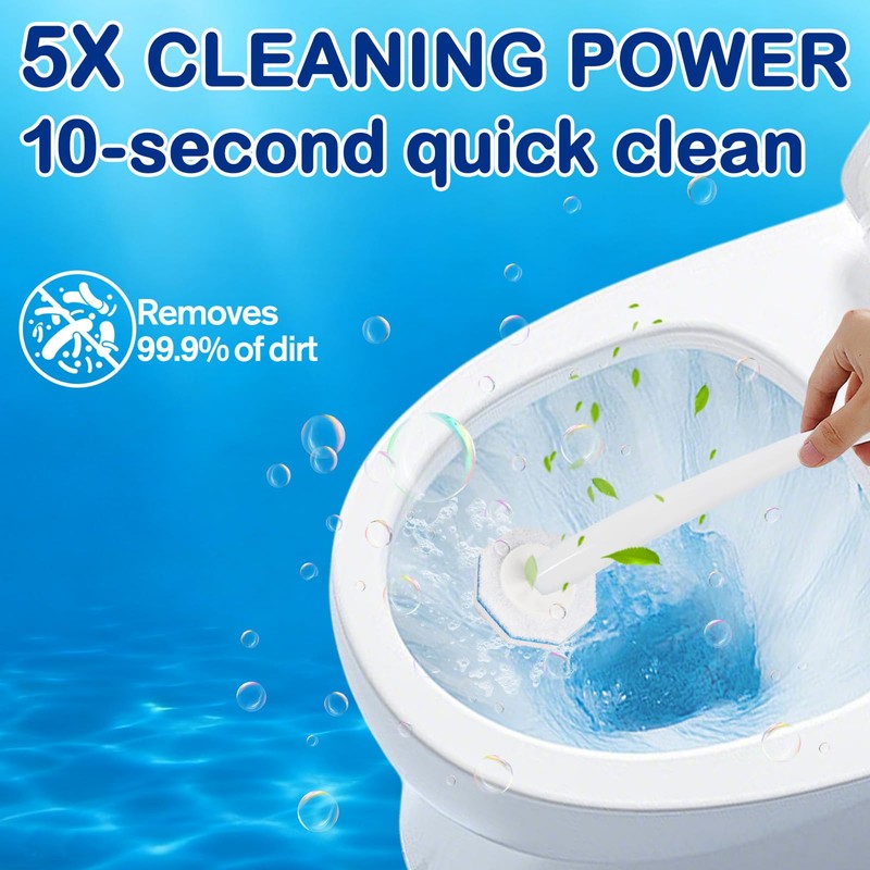 100 Count Toilet Bowl Brush Refills for Clorox, Upgrade 3-Layer