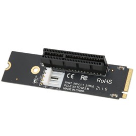 NGFF to PCI-E Riser Card, M.2 to PCI-E 4X Riser Card, M2 Key M to PCI-E X4 Adapter with 4 Layer Circuit Board