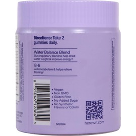 Her Own Debloat Gummy – Bloating & Gas Relief | Supports Digestion, Reduces Water Retention & Boosts Energy | With Apple Cider Vinegar & Dandelion | Vegan, Gluten & Soy Free | 60 Gummies (60 Servings)