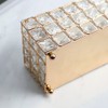 European Style Rectangular Metal Crystal Tissue Box Desktop Decorative Ornaments