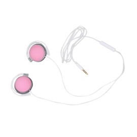 Sports Headset Headsets Ear Phones Earphones Wired Headphones Wired Neck Hanging Headset Sports Earphone Headphones with Mic Headphone with Mic Earphone for All-Day Wear Pink DOITOOL
