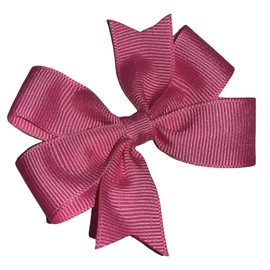 Solid Bubblegum Pink Pinwheel Hair Bow 3" MADE IN USA