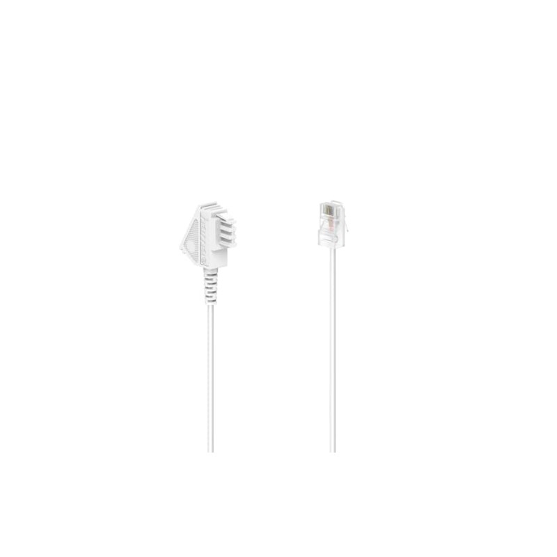 Hama 6m White DSL Box Cable TAE-F Male to Modular