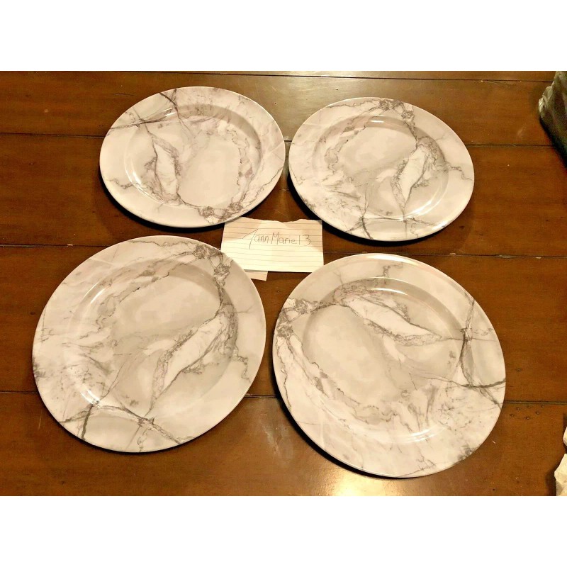 Tommy Bahama 8 pc TOMMY BAHAMA Set MELAMINE Gray Grey