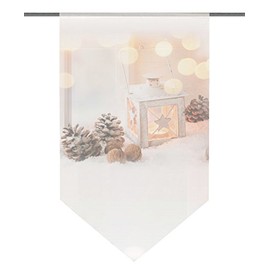 Home fashion Lantern Window Hanging, Fabric, Natural, 100 x 60 x 0.1 cm