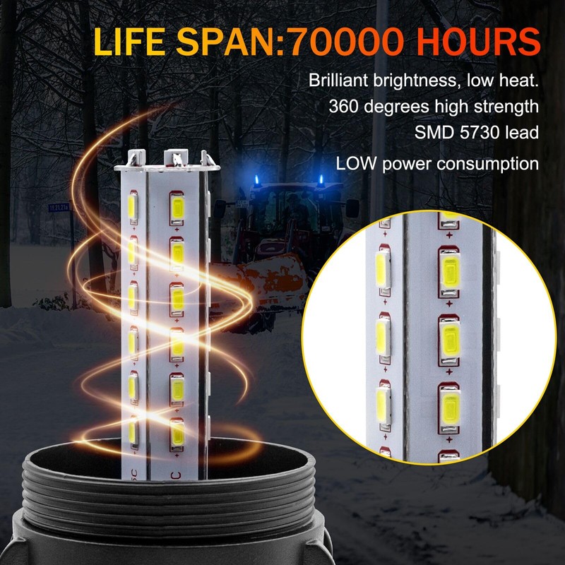Forklift Strobe Warning Light (2, Blue)