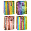 TSI Gift Bags Set Stripes, Medium, 3 Designs (Pack of