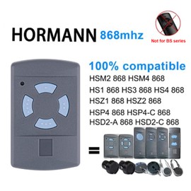 Handheld Transmitter Remote Control Transmitter Compatible with 868.3 MHz Hormann HSM2 HSM4 HS1 HS2 HS4 HSE2 HSZ1 HSZ2 HSP4 HSP4-C HSD2-A HSD2-C