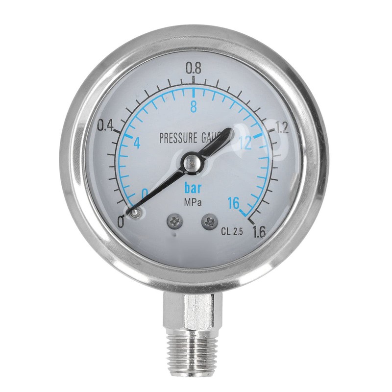 Pressure Gauge, Glycerine Filled Pressure Gauge, Bar MPa Double Division,