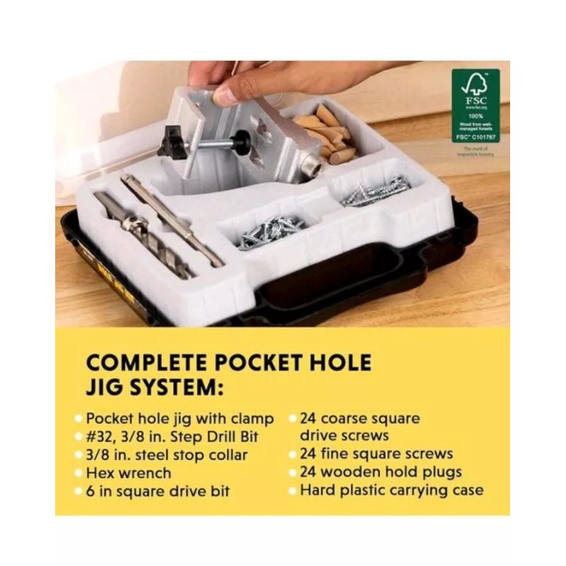 General Tools® EZ Pro Deluxe 76-Piece Pocket Hole Jig Kit