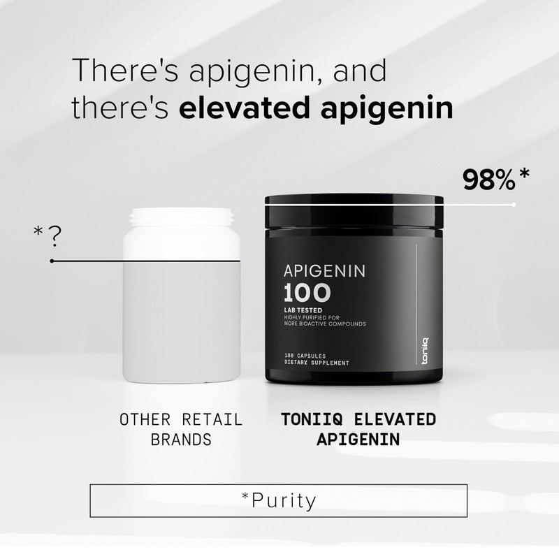 Toniiq Ultra High Strength Apigenin - 100mg Concentrated Formula -