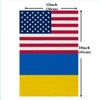 ANCONINE Double Sided Ukraine US Friendship Garden Flag 12x18 Inch