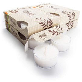 Oakmoss & Amber Premium Tealight Candles Bulk Pack - Highly Scented with Essential & Natural Oils - 24 White Tea Lights - Beautiful Candlelight - Made in The USA - Incense & Earth Collection