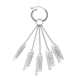 Gothic Ancient Queen Bracelet Jewelry for Women Silver Hand Harness Adjustable Chain Set Witch Finger Nails Tip Claw Bracelet Boho Wrist Chain Bracelet Dainty Circle Statement Jewelry for Party Prom