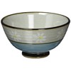 Hasami Ware 60118 Rice Bowl, Flower Makeup Pattern, Blue, Made