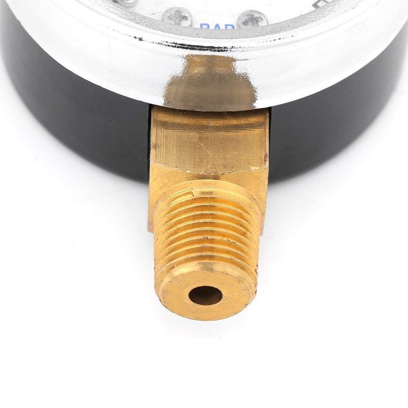 Low Pressure Gauge, 0-30psi 0-2bar Mini Dial Hydraulic Pressure Gauge,