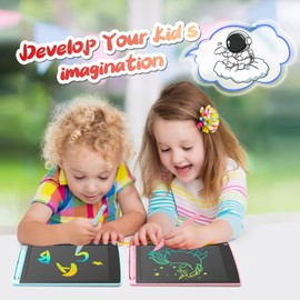 2 Pack LCD Writing Tablet for Kids Doodle Board with 2 Bag, Electronic Drawing Tablet Drawing Pads, Etch a LEYAOYAO Sketch Pad Learning Educational Toddler Toy - Gift for 3-6 Years Old Girl Boy