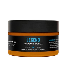 Live Bearded Live Bearded Beard Butter, 3 fl oz - Made in the USA - All-Natural Leave-in Conditioner and Softener with Shea | Legend Scent - Sandalwood, Vanilla