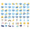 Seasonstorm Cute Weather Logo Icon Precut Waterproof Decoration Album Planner