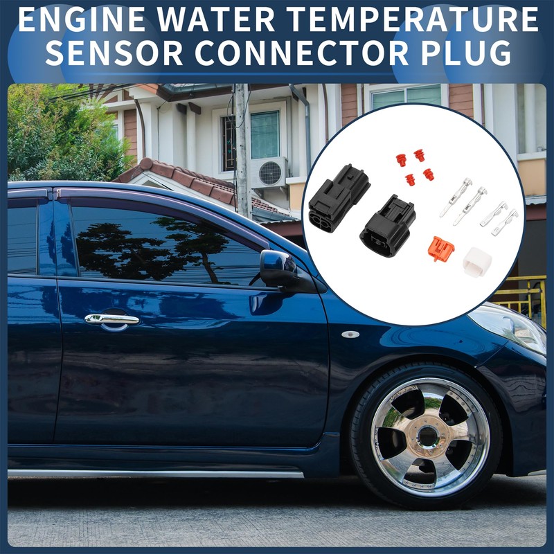 INFINAUTO 2 Pin Engine Water Temperature Sensor Connector Plug, 2.2mm