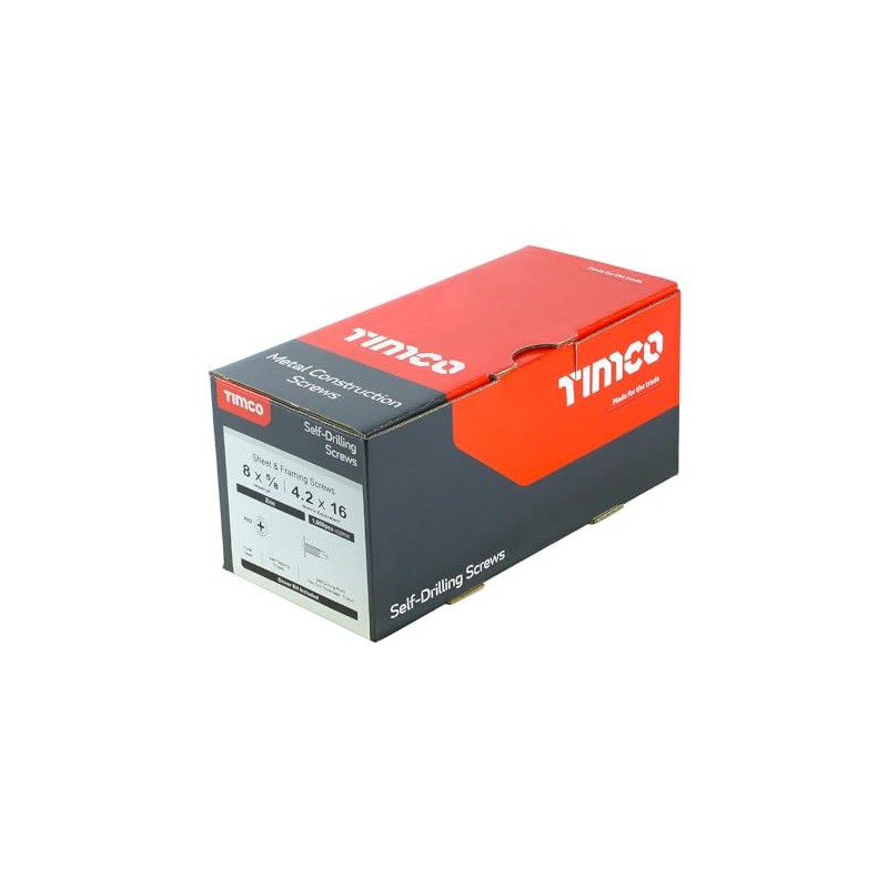 TIMco 00042PSDDB BZP PH2 Phillips Self-Drilling Drywall Screw 3.5 x