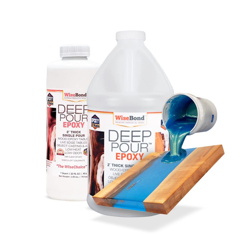 WiseBond Deep Pour Epoxy Resin 3/4 Gallon Kit, Slow Cure