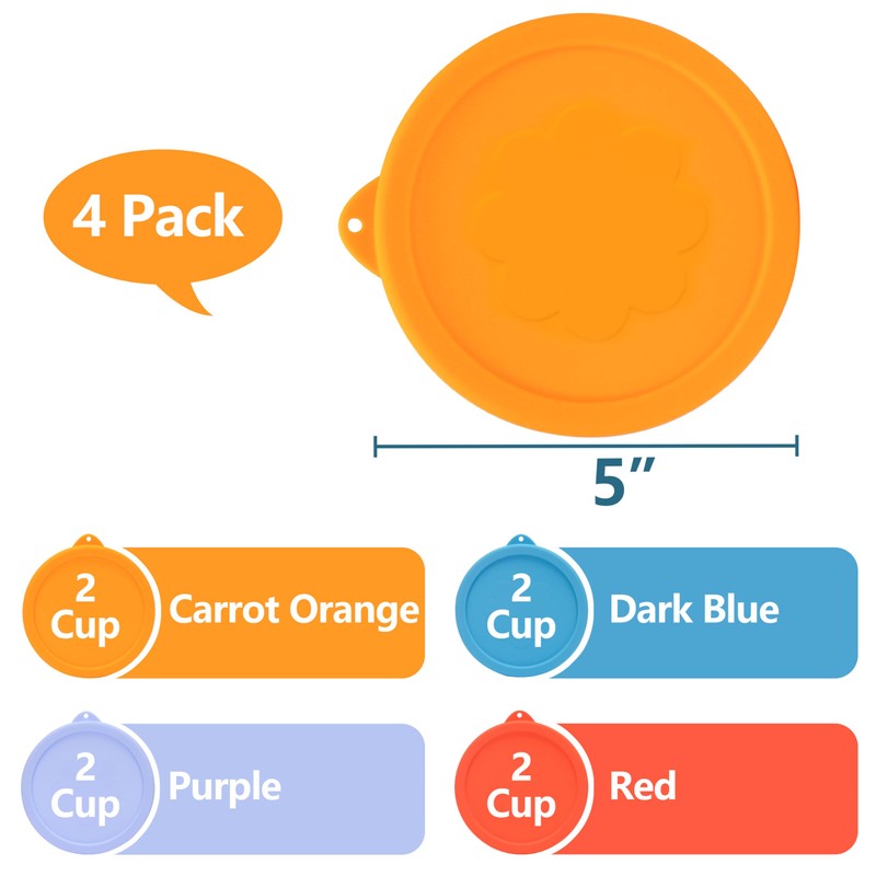 LUVCOSY 2 Cup Silicone Replacement Lids Storage Cover for Pyrex