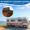 ANARACHON Leather Look RV Camper Dinette Cushion Covers, Washable RV