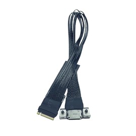 JMT M.2 NVMe M Key to Oculink 4i / SFF8611 Extension Cable PCIe4.0 X4 Gen3 4 Compatible with T10 / SAS-4 SFF-8612 (20cm)