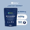 Wellthy 100 Beta Alanina 400g. Presentacin en Polvo, 2.5g por