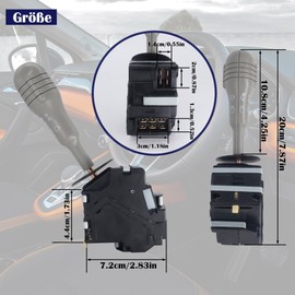 HISports Steering Column Switch 7701046629 Indicator Switch Compatible with R-enault Twingo 1993-2017, Wiper Switch Combination Switch 7700822445, 7701054305, 7700839681