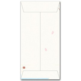 かわいい和柄ぽち袋 ｢しだれ桜富士｣ お札サイズ祝儀袋 ５枚入り