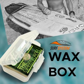 SURF SYSTEM Wax/Accessories Wax Box Storage Container - Surfers Wax Container – for Wax, Board Repair, Sandpaper, Fin Key, Comb, Misc. Board Accessories - Dims: 3.5" x 2.7" x 1" inches
