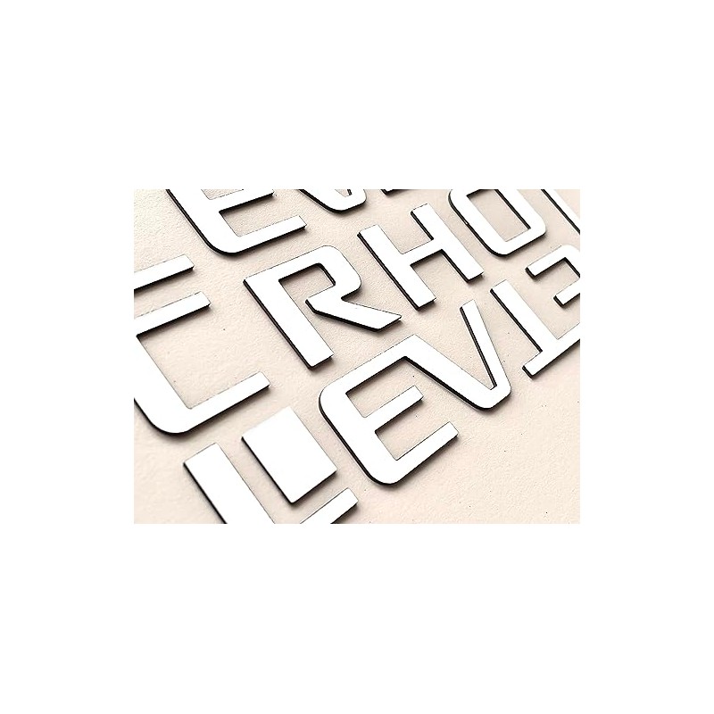 White Side Bed Rail Cap Cover Letters Inserts Compatible with