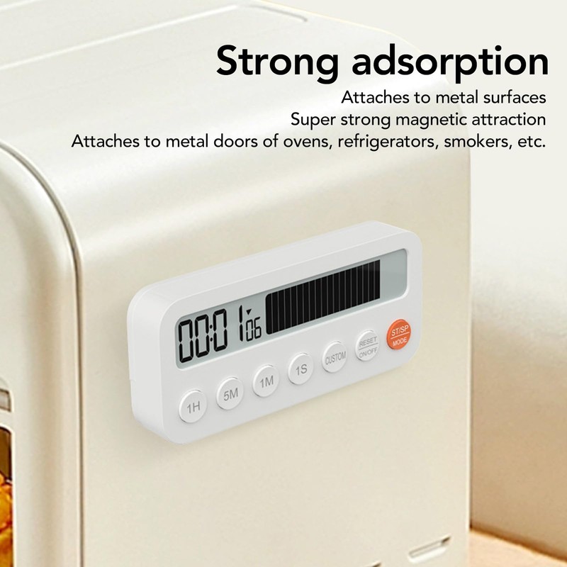 Digital Kitchen Timer, Visual Timer with Large LED Display, Adjustable