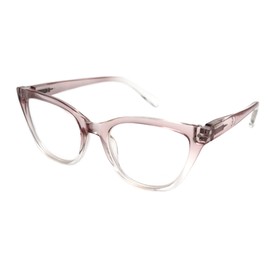 ColorViper Vintage Classic cateye reading glasses for women CAT EYE (D1 Shiny Transparent Pink 2 Tone, 2.75)